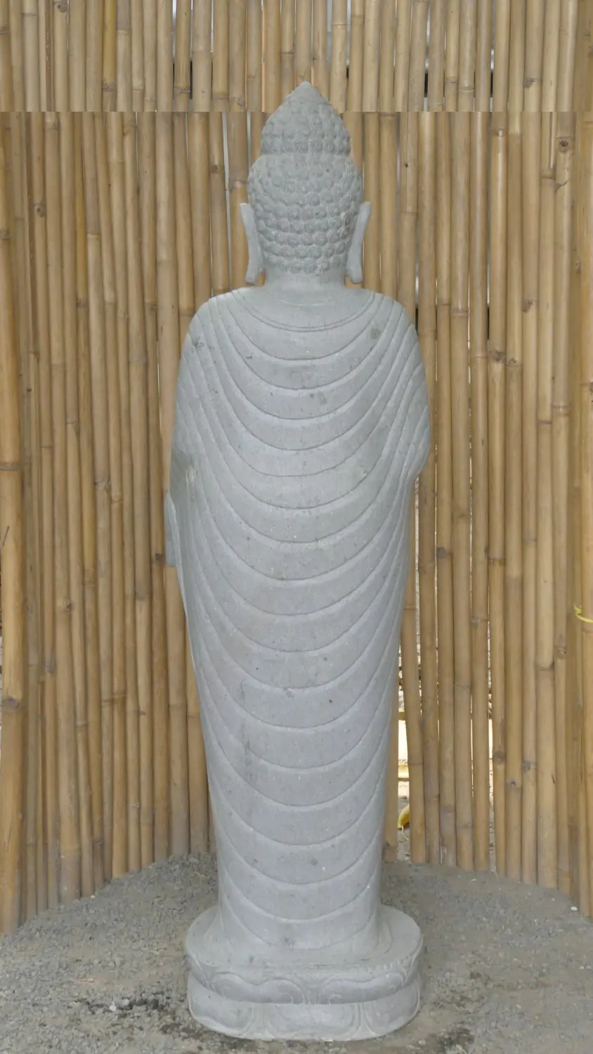  Product image 9 of the product “Standing Buddha - Abhaya mudra made of Riverstone, ca. 175 cm High ”
